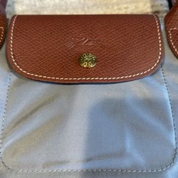 NWT Large Longchamp Le Pliage Original Turtledove Grey Tote Canvas Handbag - Picture 2 of 11